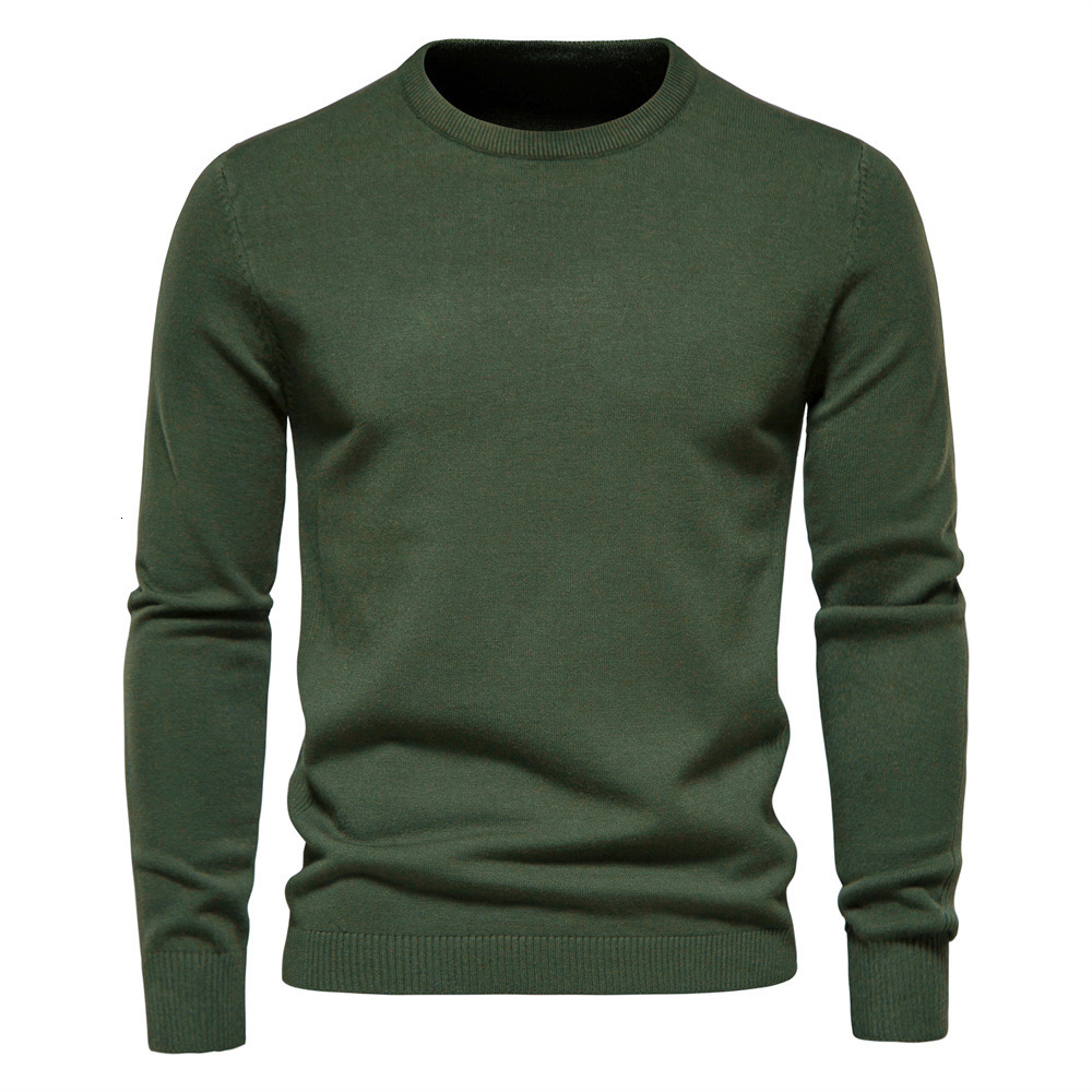 Basic Pullover Round Neck Solid Color Long Sleeved Casual Daily Multicolor Men's Sweater Quality Knitwear
