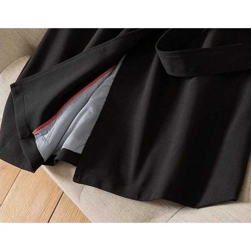 Spring Casual Women Mid-length Trench Coat With Letter Embroidery Sashes Double-breasted Lapel Female Windbreaker Outwear B293X240921