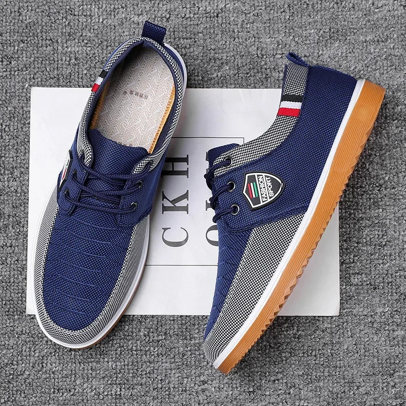 shoes men Work shoes casual board shoes Korean version mens shoes lace up casual canvas shoes 240914