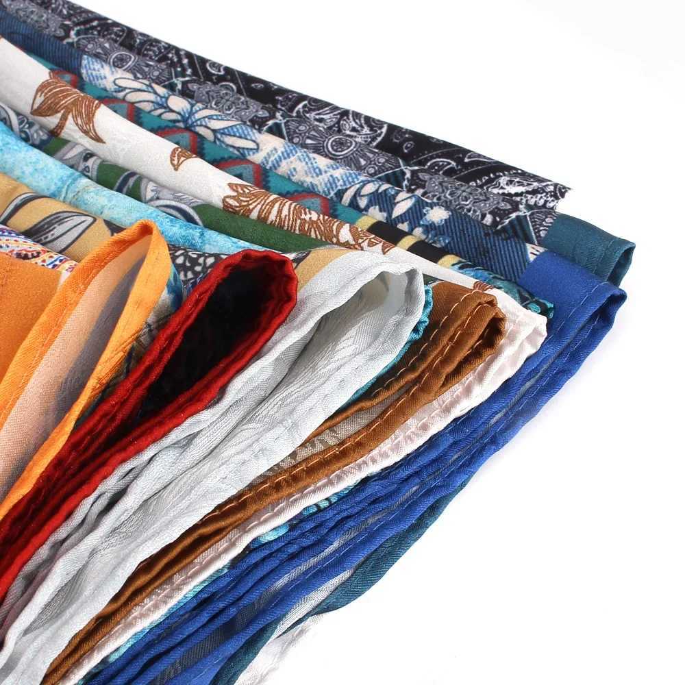 Mens printed pocket square womens floral printed Kerchief mens handkerchief soft set square handkerchief W240921