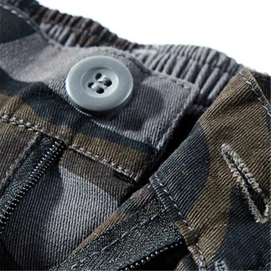 Camouflage Mens Summer Five-Point Shorts Tactical Cargo Short Pants Man Cotton Loose Workwear Casual Streetwear Sports ClothingX240921