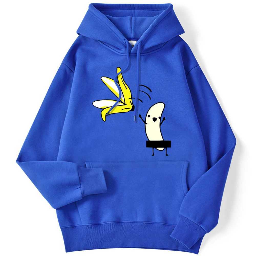 Street ladies hoodies lets take off banana peels fun prints comfortable and warm sportswear cute streetwear for women W240921