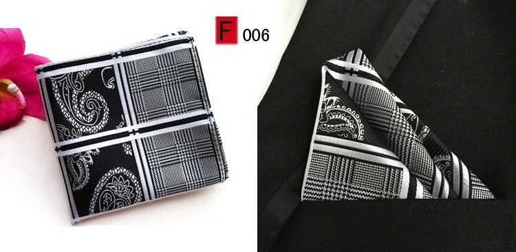 GUSLESON Mens Fashion Silk Screen Handle Business Leisure Square Pocket Handle Wedding Hanks W240921