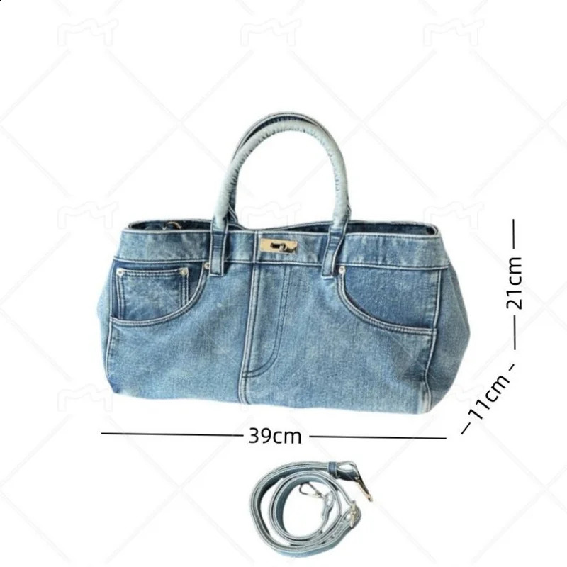 AIGO niche n womens retro personalized denim single shoulder handbag large capacity 240919