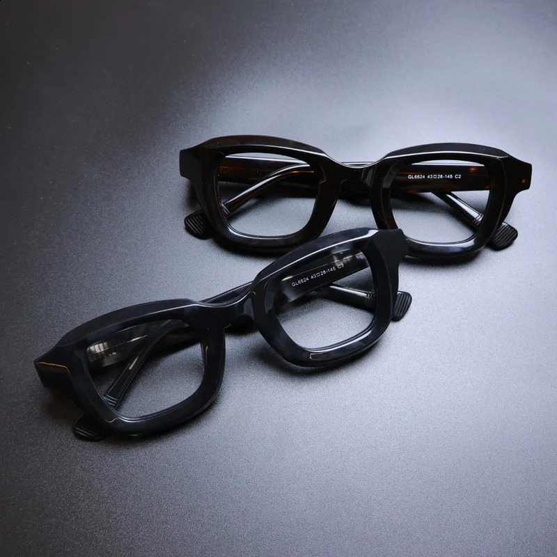 Handmade Vintage Acetate Glasses Frame For Men Retro Eyeglasses Frame Women Eyewear Myopia Prescription 240914
