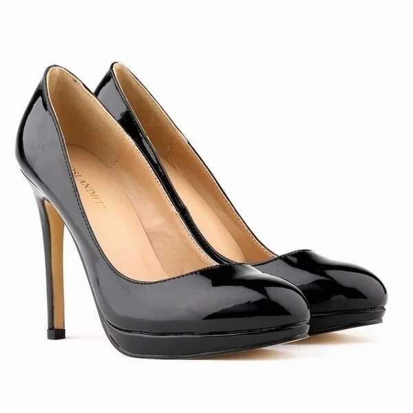 Women Stilettos Elegant Platfrom Pumps Sexy 11Cm Round Toe High Heels Shallow Lady Office Party Wedding Shoes Large Size 43
