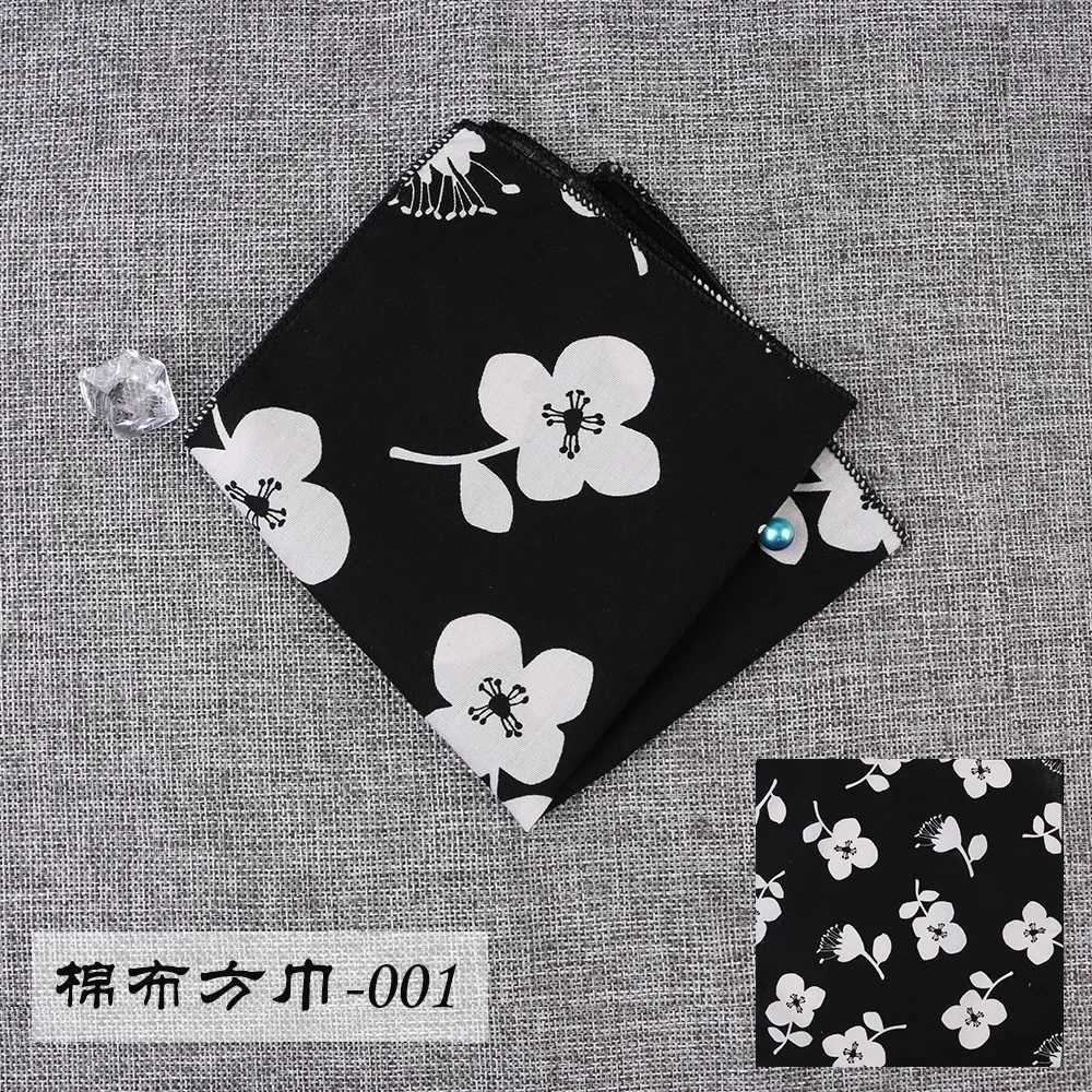 Advanced brand silk Kerchief mens floral print formal party pocket square handle set W240921