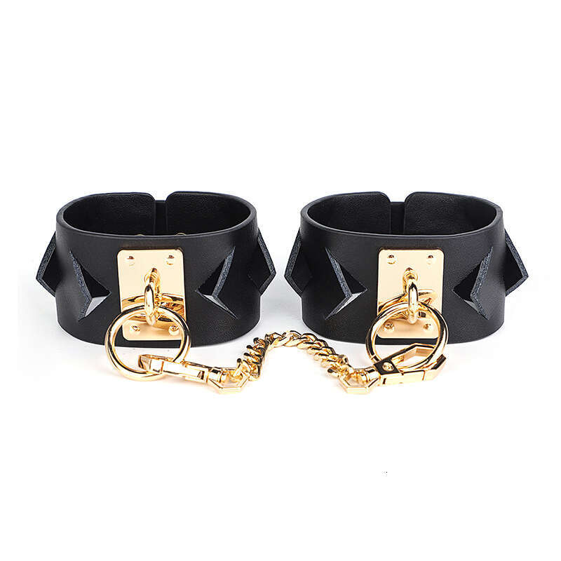 SM sex toys, high-end genuine leather handcuffs, SM female slave training, cowhide handcuffs, bound ankle cuffs, alternative adult products