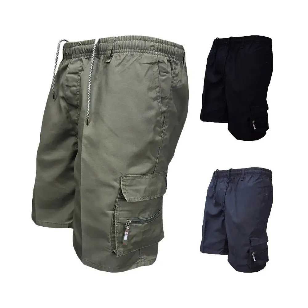 Mens cargo shorts mens tactical pants casual large pockets sports board cargo panel Trouser Plus mens sizeXJ250407