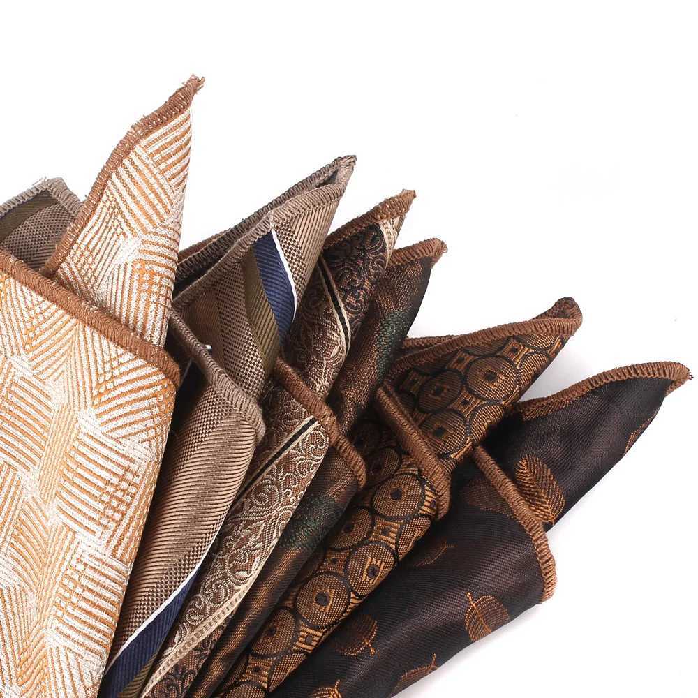 3 Jacquard Pocket Square Mens Flower Box Towel Hanji Gentleman Hanji Mens Set Handle Chief Pocket Towel Gift W240921