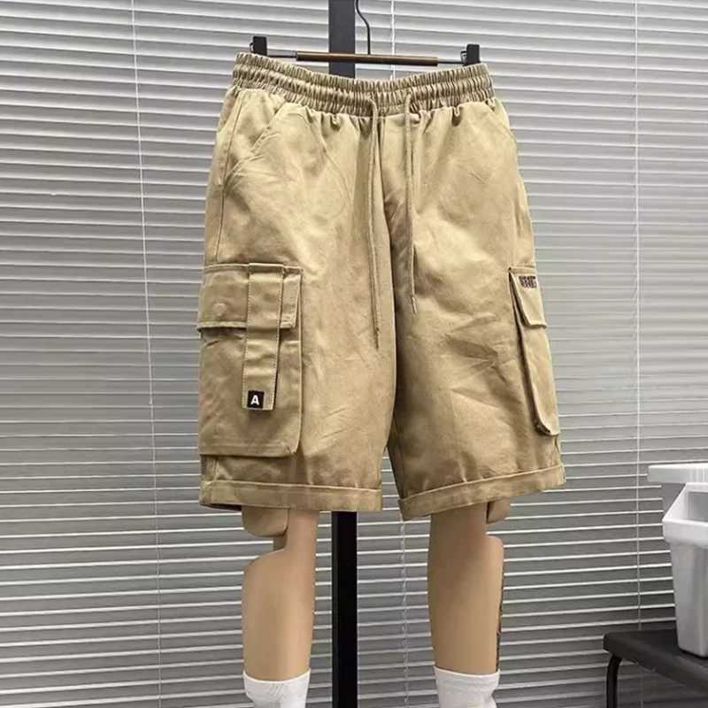 Cargo shorts mens and womens summer cotton sports casual multi-pocket baggy five-point trousersX240921