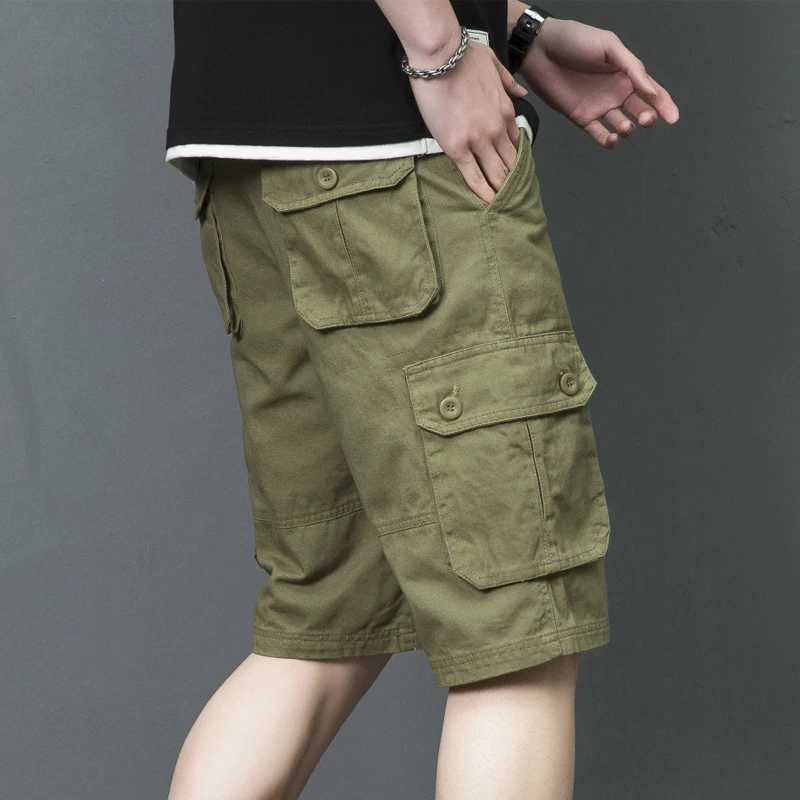 Mens Cotton Shorts Casual Cargo Short Pants Outdoor Sportswear Bermuda Shorts Golf Men Hiking Running ShortsX240921