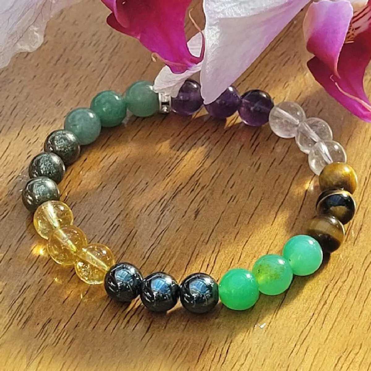 1 Pc Elegant Charm Colorful Bracelet Good Luck Attract Prosperity Wealth Bracelet Beaded Bracelet Men Women Daily Outdoor PartyX240921