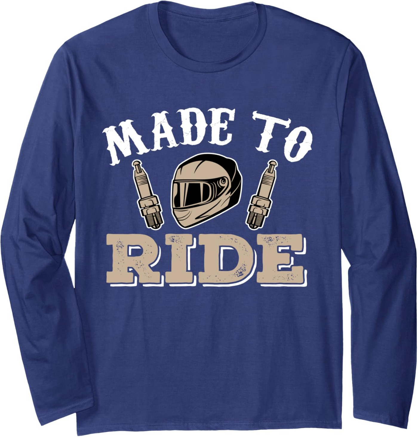 Long Sleeve Shirts for Men sweatshirt Funny Made To Ride Motorcycle Racer Biker Moto Driver Gift Long Sleeve Tee Streetwear Casual tops clothes