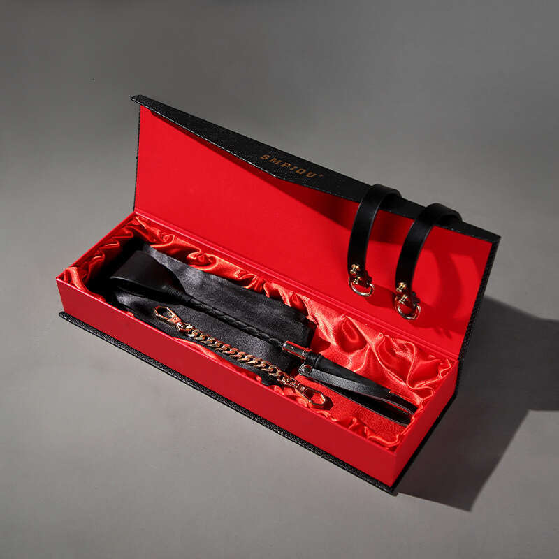 Sex toys SM props 3-piece set high-end gift box set, tuning punishment racket SM binding handcuffs flirting eye mask