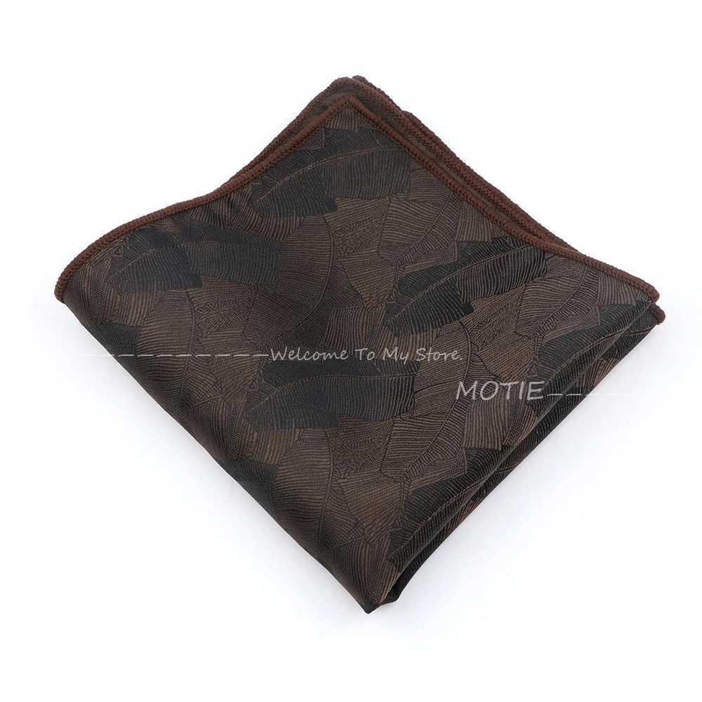 Polyester Paisley Handkerchief Brown Pocket Square Hanky For Men Wedding Party Daily Wear Shirt Suit Decoration Accessories GiftX240921