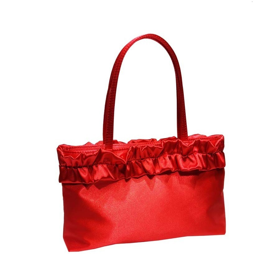 Red crossbody bridal niche handmade satin lace flower underarm 2024 new shoulder bag