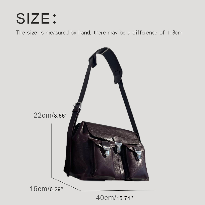 Moto & Biker Pillow Bags For Women Designer Handbag Purse 2023 New In Vintage PU Large Capacity Multiple Pockets Shoulder