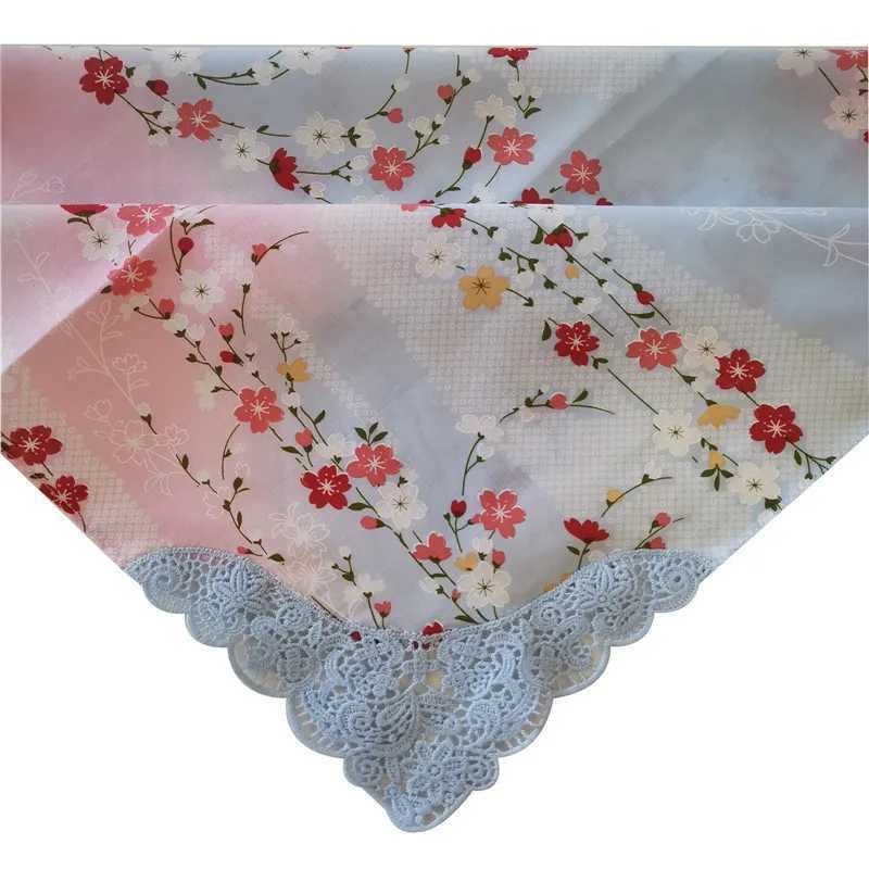 1Pc 43x43cm Printed Cotton Hollow Lace Sweater Square Scarf Womens Handle Chieftain Wedding Party Gift W240921