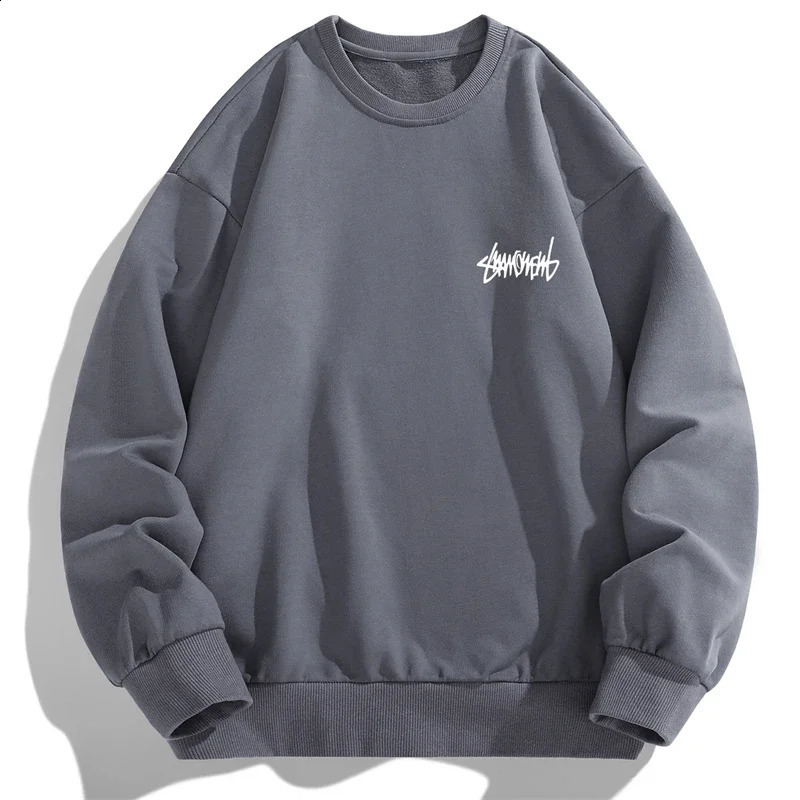 Autumn and Spring Long sleeved Tshirt for Mens Sweater Underlay Shirt Round Neck y240918