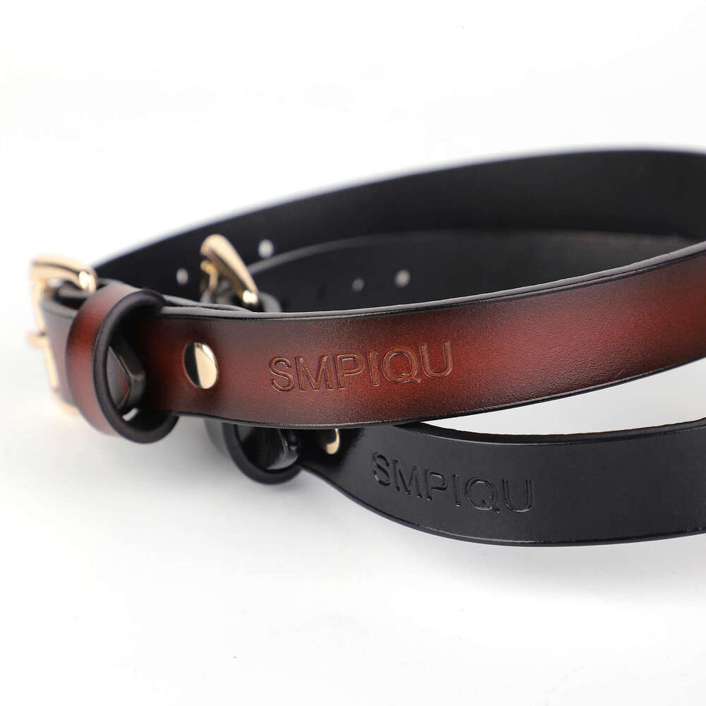 Sexy SM props, female slave training, leather traction collar, high-end cowhide collar, alternative adult products, hair replacement