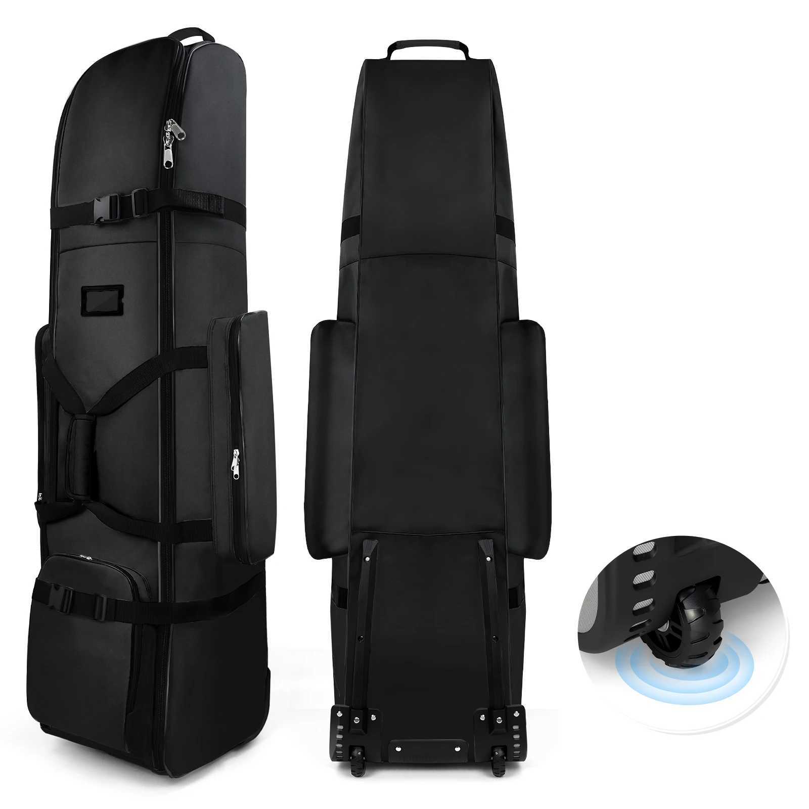Golf travel bag 900D polyester Oxford durable high-quality zipper with wheels soft side foldable golf travel case W240921