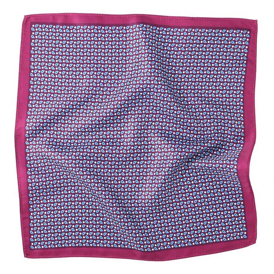 Tailor Smith Mens Classic Red Khaki Print Dot Handkerchiefs Paisley Floral Pockets Square Wedding Hankies Business Gift for HimX240921