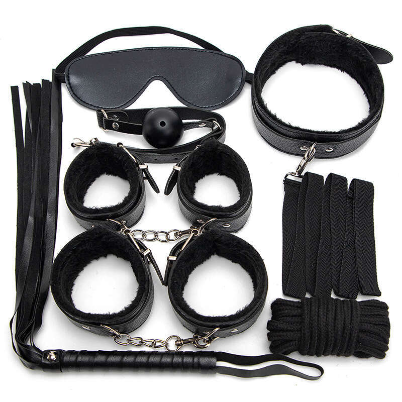 Fun Plush SM Set Adult Products Couple Training Cuff Binding and Binding 7-piece Set of Alternative Sex Toys