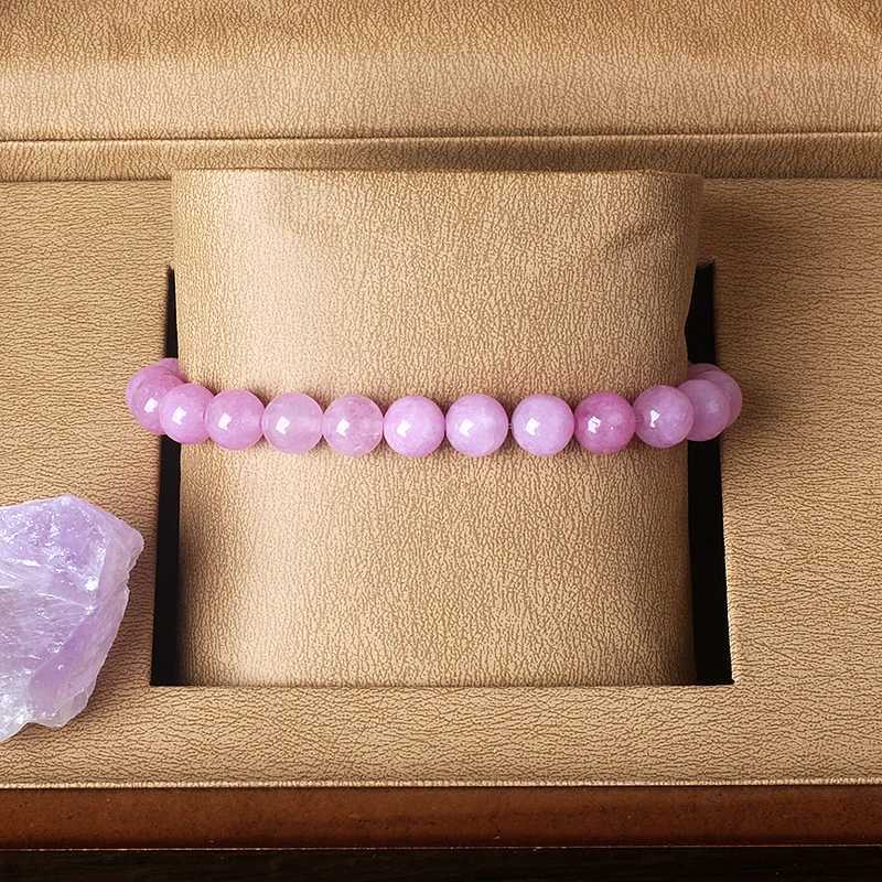 Original Rose Quartz Beads Bracelets for Women Natural Stone Pink Quartz Crystal Amethyst Fluorite Beaded Bracelet Sweet JewelryX240921