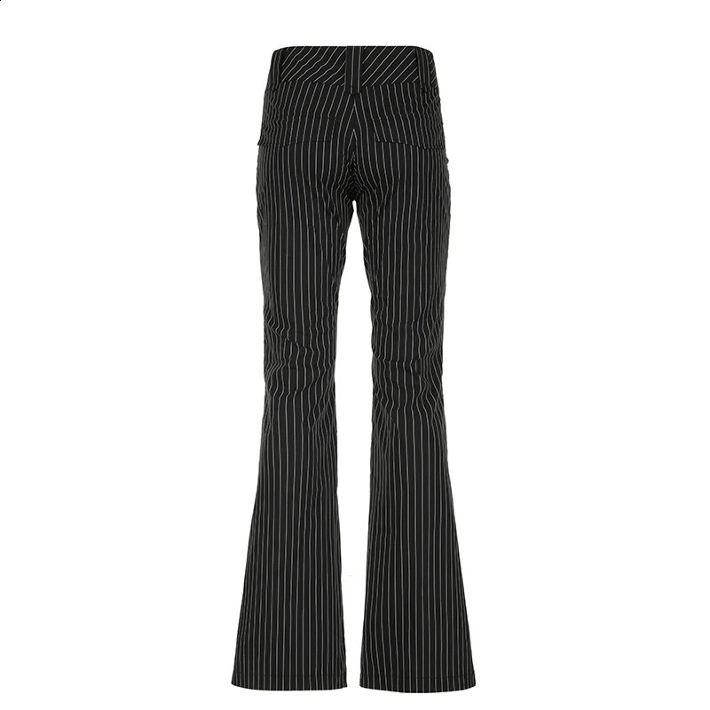 HEYounGIRL High Street Women Straight Suit Pants Vintage Slim Low Waist Black Casual Trousers Office Lady Fashion Pants 2024 240921