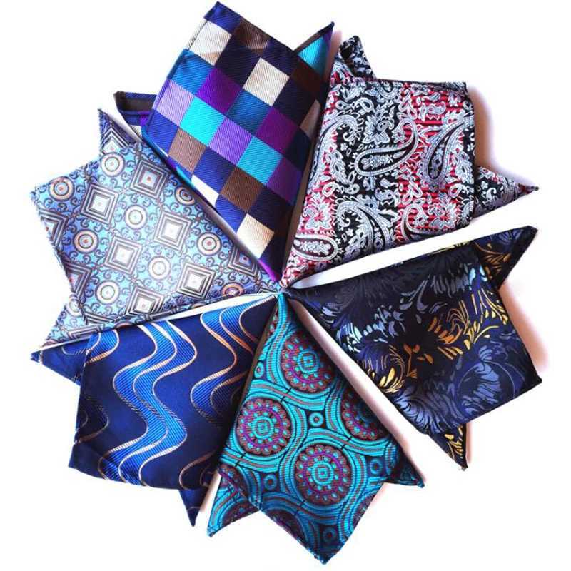 25*25cm Mens Business Suits Silk Pocket Square Handkerchiefs for Wedding Fashion Plaid Hankies Mens Pocket Towel Christmas GiftX240921