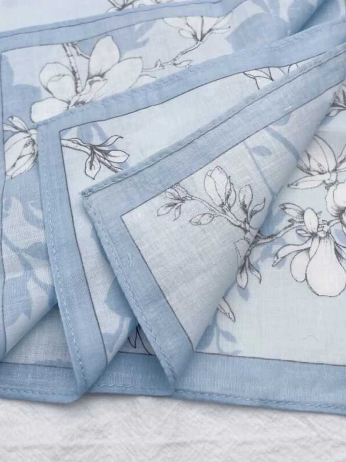 45x45CM Pure Cotton Printed Handkerchiefs Colorful Hankies Girls Women Pocket Floral Pattern Square Hijab HandkerchiefsX240921