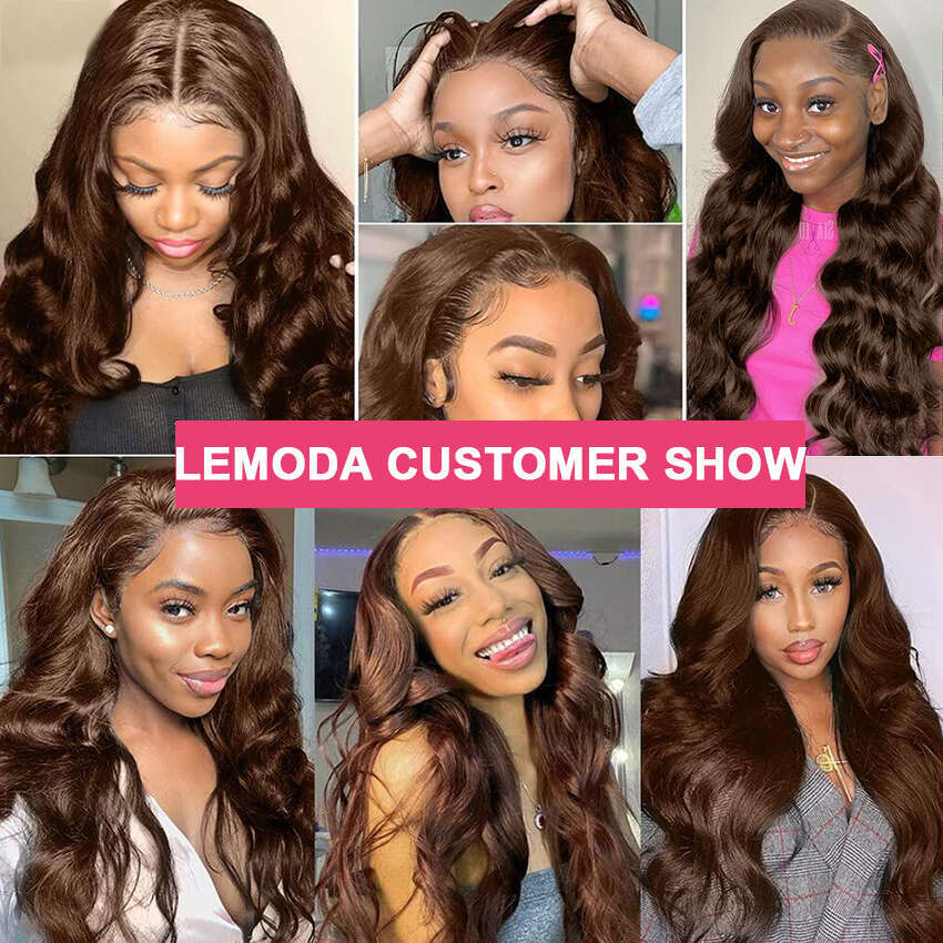 13x6 Chocolate Body Wave HD Frontal Wig 13x4 Dark Brown Colored Lace Front For Women Bleached Wigs Pre Plucked