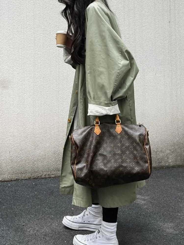 JNMC Fashionable And Simple Solid Color Single Breasted Lapel Long Sleeved Trench Coat For Women 2024 Spring Autumn New ItemX240921