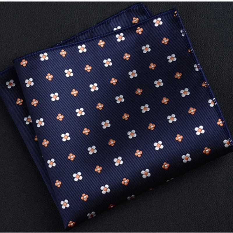 fashion men neck tie handkerchief embriodery suit mens wedding silk pocket square luxury paisley striped handkerchief red hankyX240921
