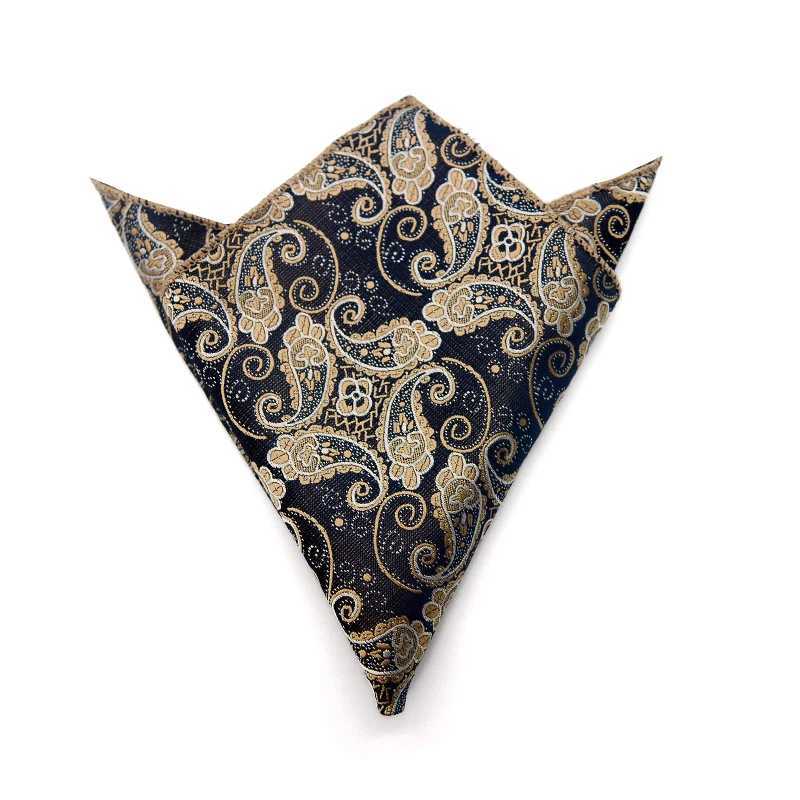 Paisley Floral Men Silk Satin Pocket Square Hanky Jacquard Woven Classic Wedding Party Handkerchief Vintage Dot HankiesX240921