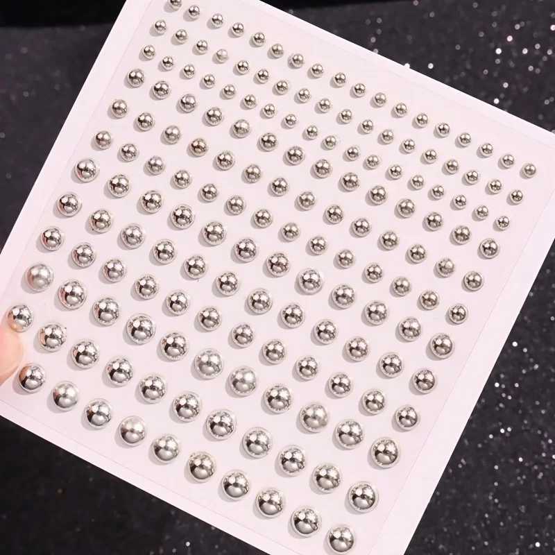 Rhinestone Faux Lip Studs Eyebrow Stickers Facial Decor For Women Personalized Party Jewelry Accessories Stainless Steel Y240921