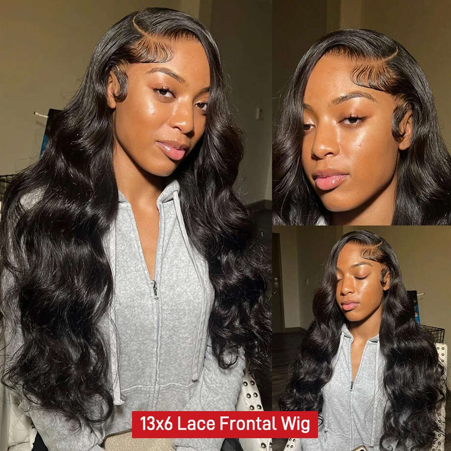 Body Wave 13x4 Front Human Hair Wigs Remy Raw Indian Wavy Transparent 13x6 HD Frontal For Women Lace Closure Wig