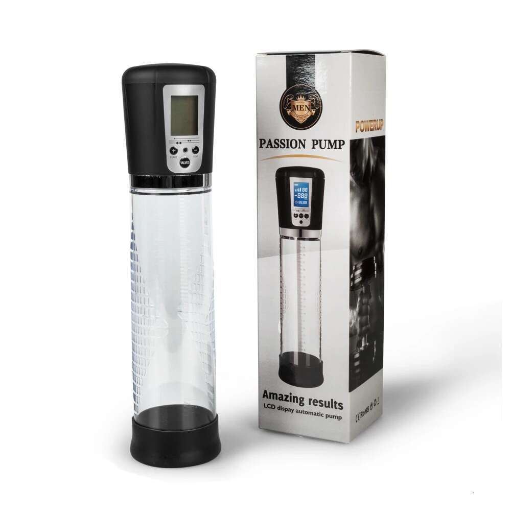 Penis Pump LCD Automatic Airplane Cup Penis Exercise Stretching Trainer Adult Sex Toy