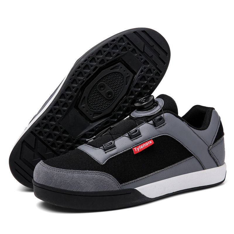 ddmytiger S001 Mountain Lock Men's Flat bottomed Hard soled Rubber Breathable Dynamic Bike Shoes C ddmythur