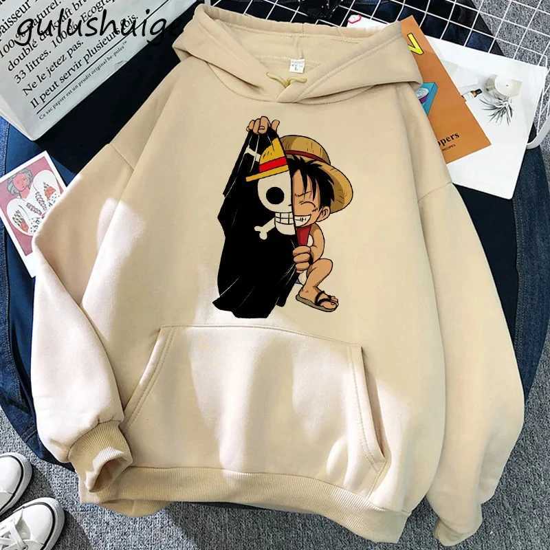 Manga One Piece Gear 5 Hoodie Cartoon Luffy Sportswear Ullsang Japanese Anime 90s Graphic Sportswear Roronoa Zoro Female Funny W240921