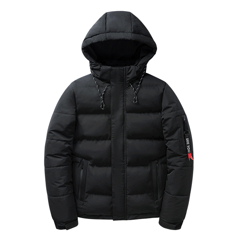 New Winter Warm Thick Waterproof Hooded Parkas Jacket Coat Mens Fashion Solid Casual Windproof Jackets Outwear Male
