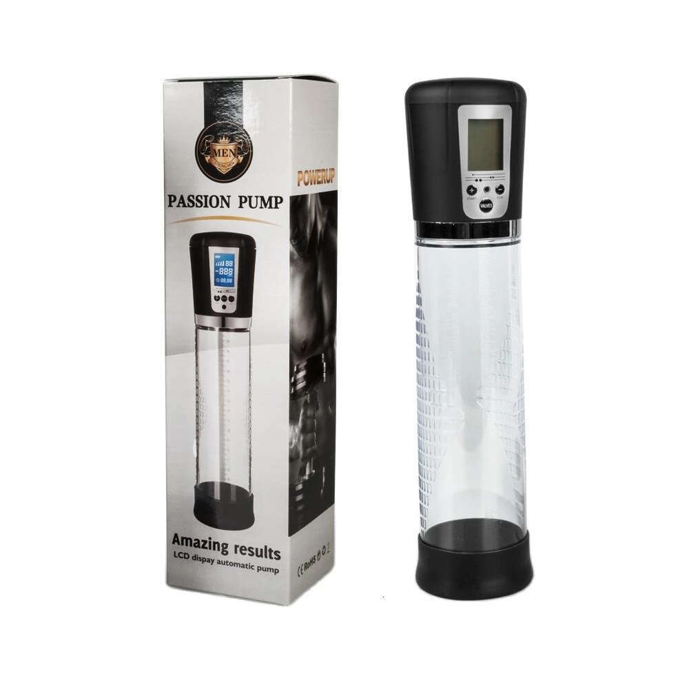 Penis Pump LCD Automatic Airplane Cup Penis Exercise Stretching Trainer Adult Sex Toy