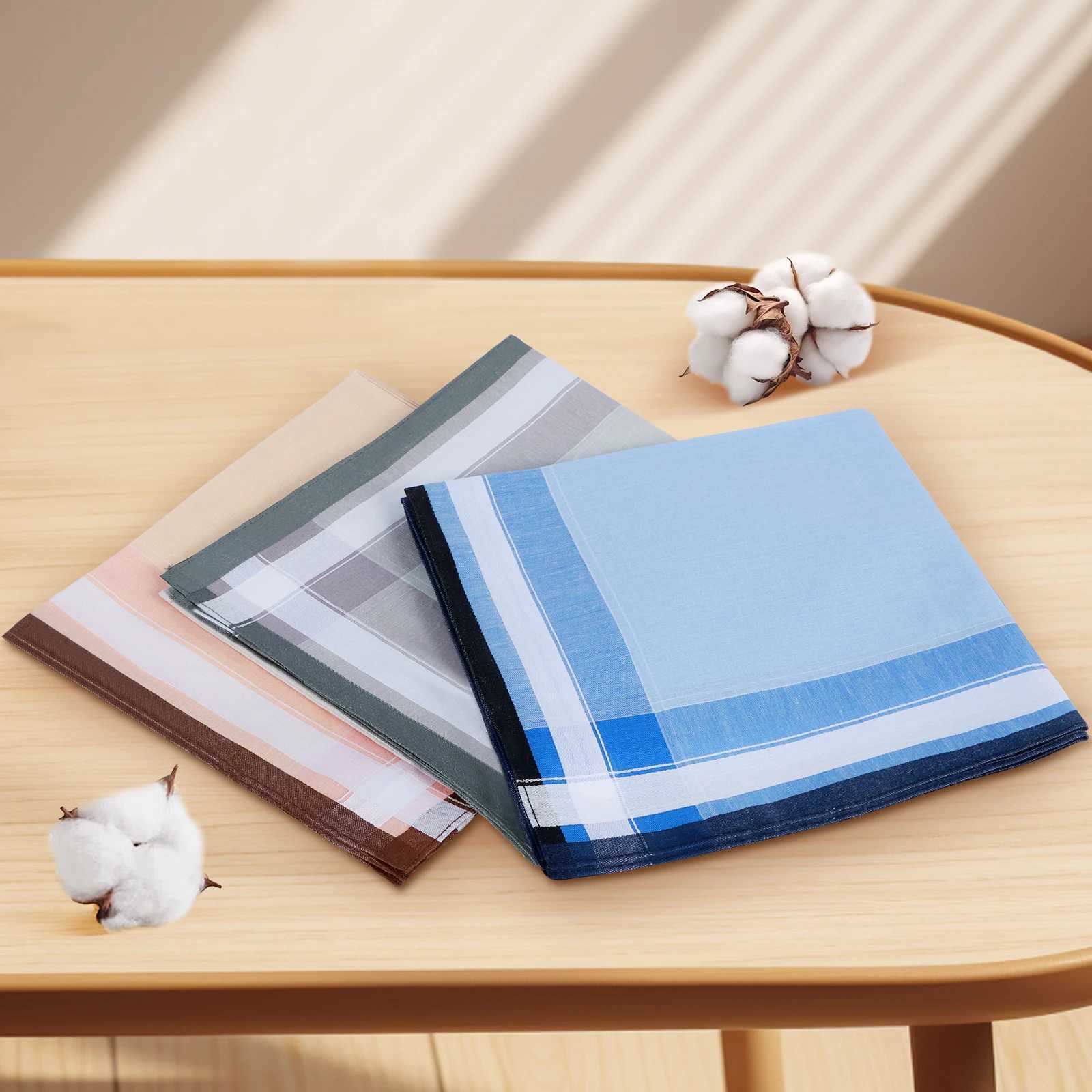 10-24 handheld towels with multi-color plain weave mens retro pocket cotton towels used for wedding party business W240921