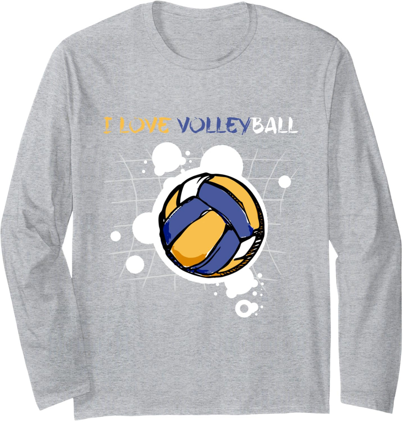Long Sleeve Shirts for Men sweatshirt I Love Volleyball Funny Cute Volleyball Player Gift Long Sleeve Tee Streetwear Casual tops clothes