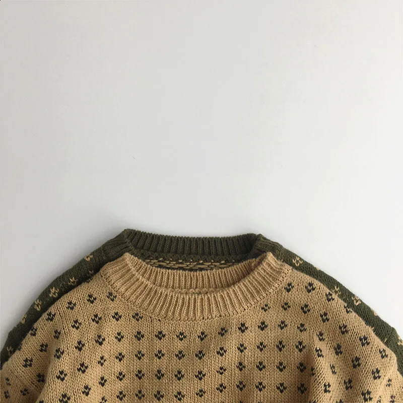 Milancel Autumn Kids Clothes Boys Sweaters Simplified Style Girls Pullover Floral Sweaters 240918