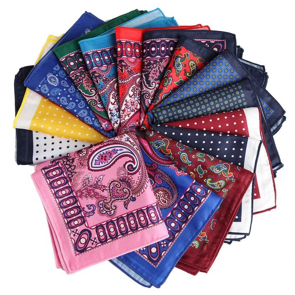 Tailor Smith Style Hankies Vivid Colorful Paisley Pocket Square Vintage Hankerchief Scarves Mens Pocket Fashion AccessoriesX240921