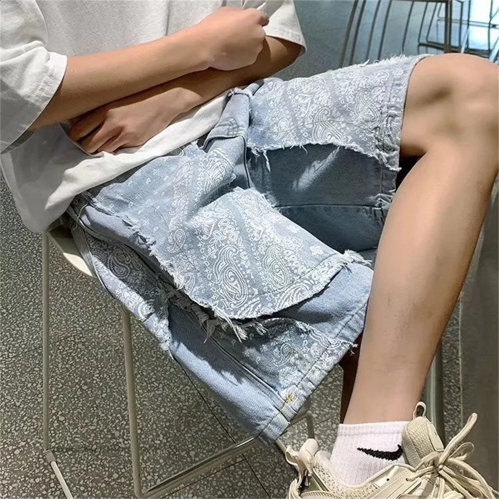 Denim Shorts Men Summer Jeans Shorts Cargo Shorts Fashion Streetwear Short Pants Male pantalones hombre y2k streetwear clothing 240921