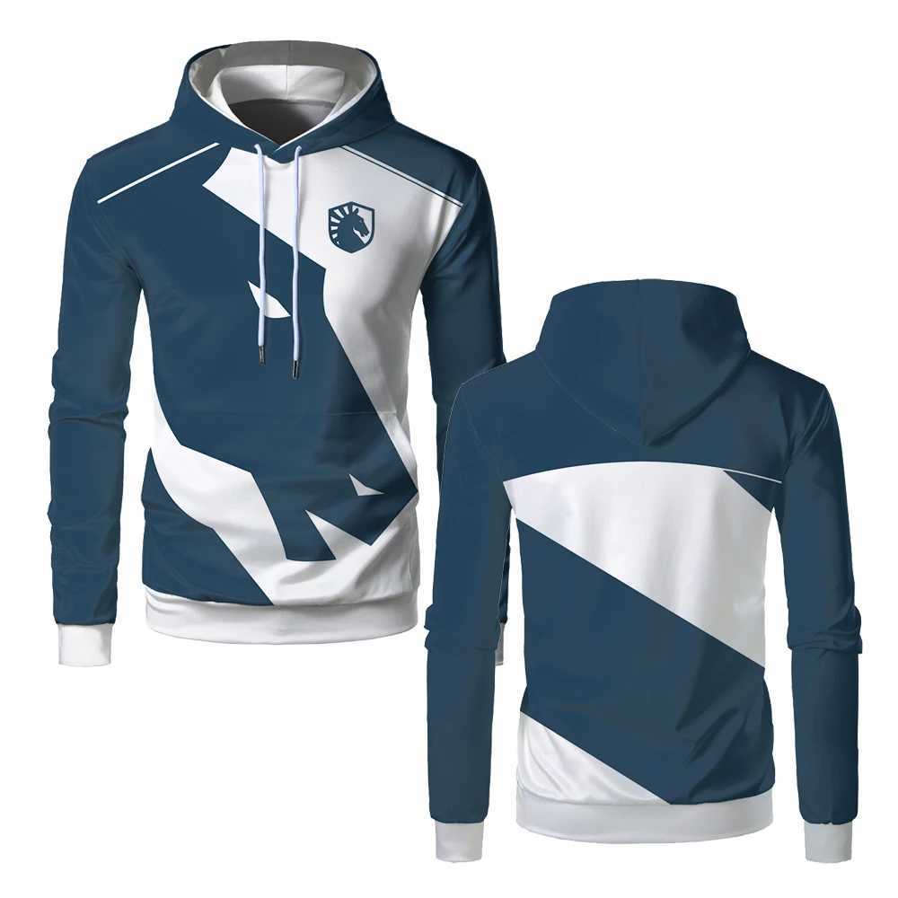 2024 Liquid Team Mens Graphic Hoodie E-sports Game Uniform Womens Pullover Hoodie Autumn Casual Boys Sports New Clothing Sportswear W240921