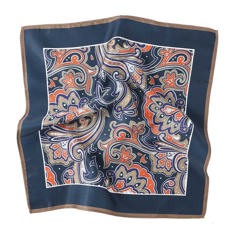 Customized Smith Mens Hanki Pocket Square Handle Polyester Paisley Flower Handle Square Scarf Wedding Party Gift W240921
